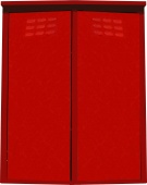Шкаф для двух газовых баллонов 50 л оцинкованный (красный)